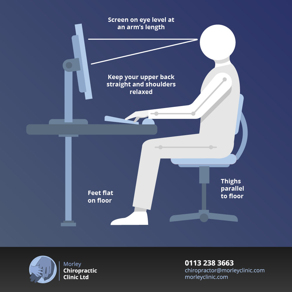 Proper way to sit deals at computer desk